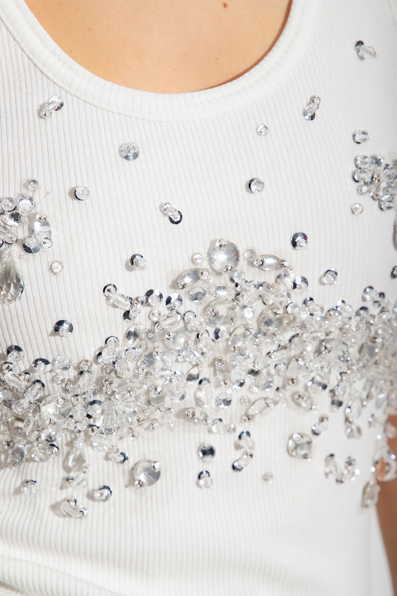 embellished top Bottega Veneta - White Crystal - Bottega